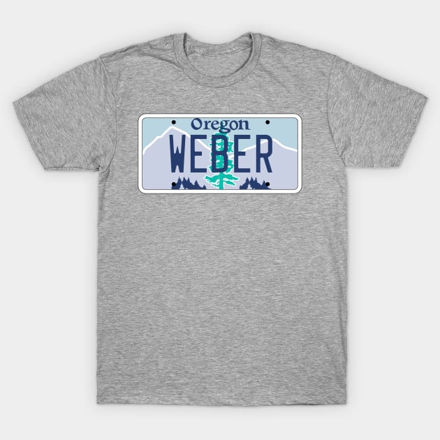 Oregon Weber grill Vanity license plate T-Shirt by zavod44